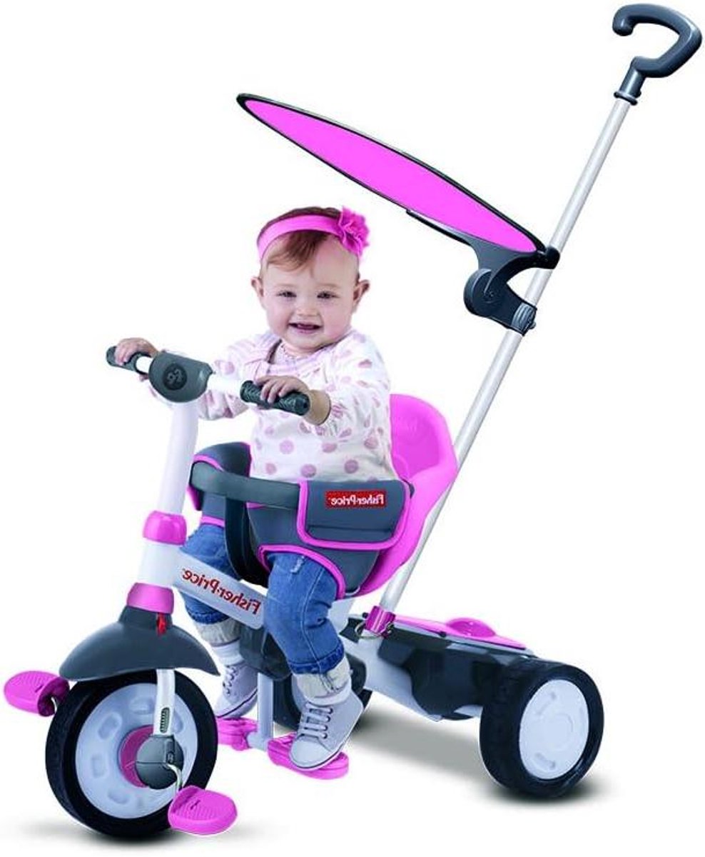 Driewieler - Kinderfiets - Buiten Spelen - 3-in-1 Groei Model - 97.7 x 47 x 100 cm - Roze Driewieler kopen online