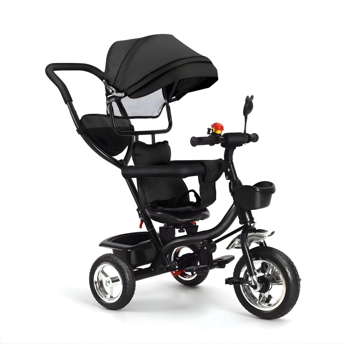 Driewieler Kinderfiets - Met Omkeerbare Zitting en Zonnescherm - voor jongens en meisjes - Zwart - Grijs Driewieler kopen online