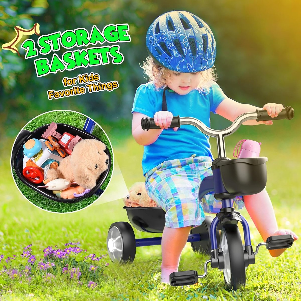 driewieler voor kinderen van 2 3 4 en 5 jaar kinderfiets met verstelbaar zadel meegroeiende driewieler voor jongens en meisjes van 1 tot 4 jaar draagvermogen 35 kg zwart