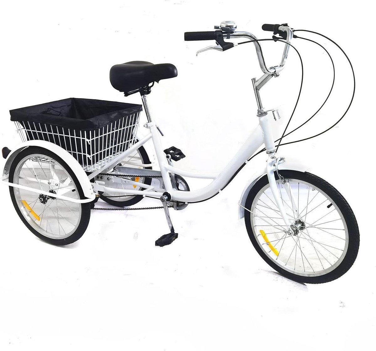 Driewieler voor volwassenen - Stabiele fiets - Comfortabel transport - Verstelbaar frame - 26 inch - Wit Driewieler kopen online