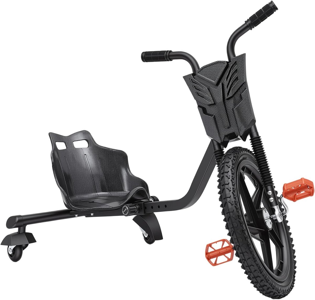 Drift Driewieler - Kindertrike - Spelplezier Buiten - 360 Graden Rotatie - 40 cm Voorwiel - Zwart Driewieler kopen online