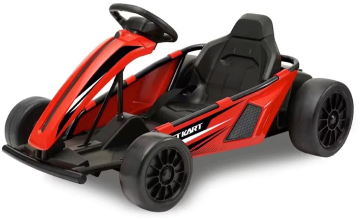 Drift Kart 24V rood elektrische kart - 24V Go-Kart - Side Skirt edition - 2x12V9ah accu - metalen frame - elektrische kart 24V - rood Speelgoedaccuvoertuig kopen online