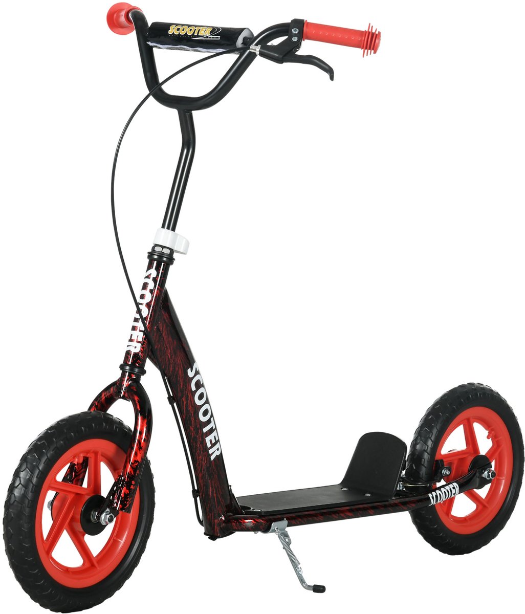 ECTEATOY® Kinderstep met Verstelbaar Stuur - Met Achterrem - Standaard en Antislip - 5 Hoogte-instellingen - vanaf 6 jaar - Rood Step kopen online