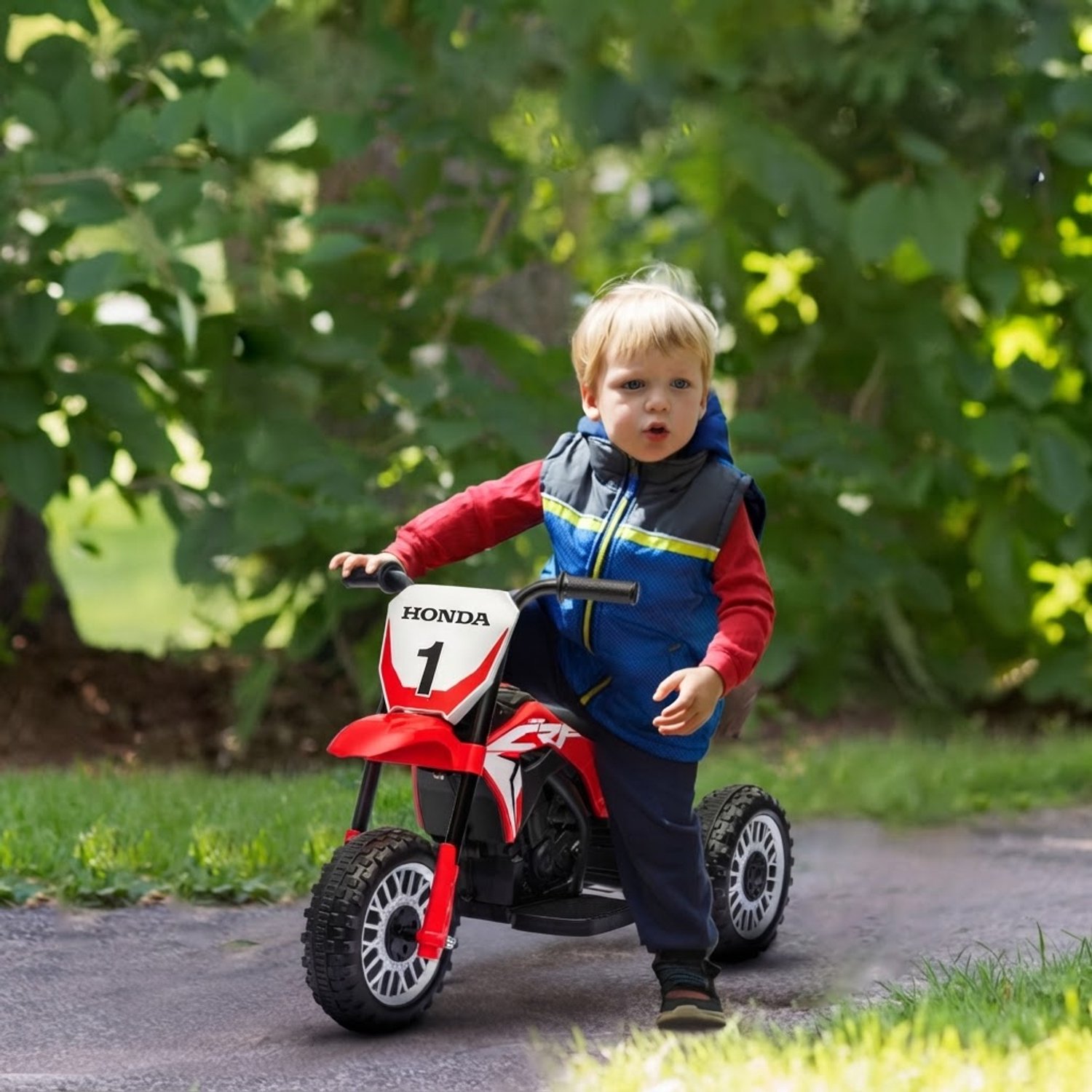 elektrische kindermotor kindermotor elektrisch 3 km u 18 36 maanden 71x40 5x43 5 cm kunststof rood