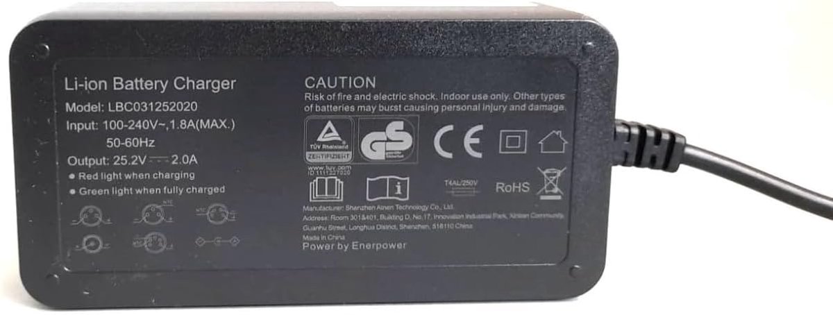 enerpower 6s li ion fast charger 25 2v for segway ninebot kids zing e8 e10 e12 c series c2 c8 c9 c10 c15 c20 shopvlot