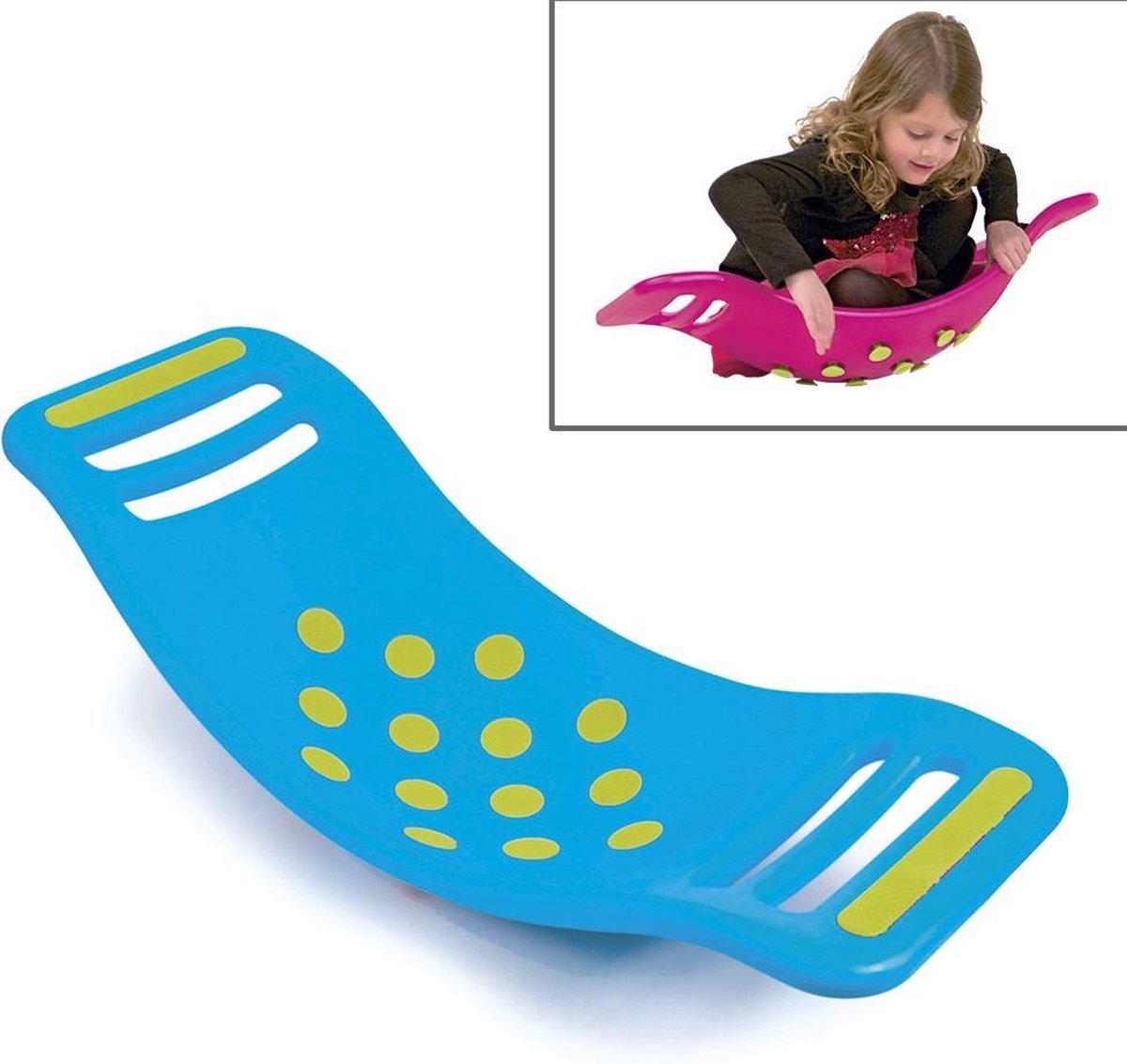fat brain toys teeter popper balansbord blauw
