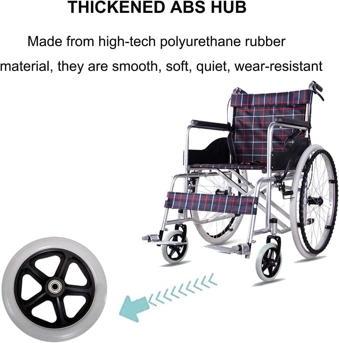 front wheelchair small wear resistant rubber wheels for elderly and disabled wheelchairs sturdy spare shopvlot