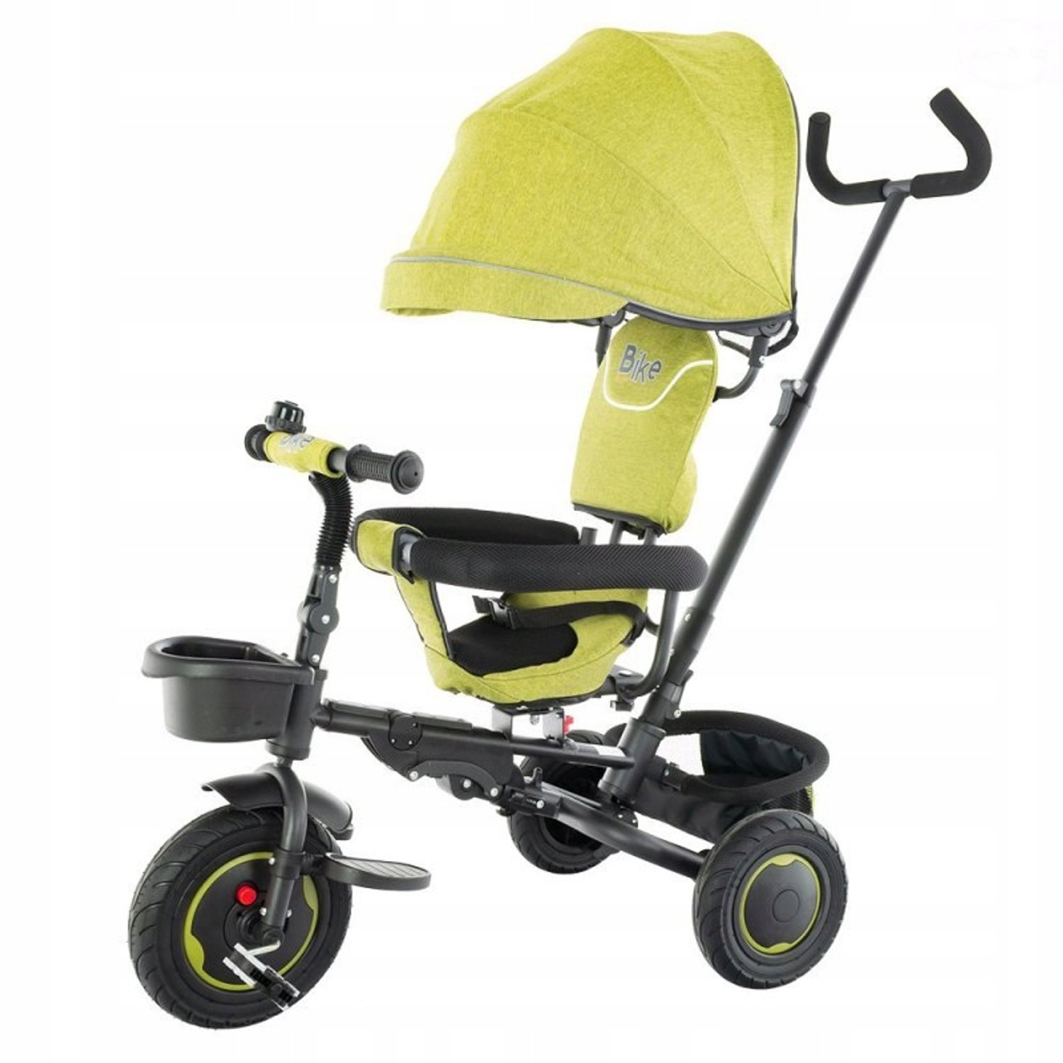 groene driewieler t46 met eva wielen 360 draaibare zitting