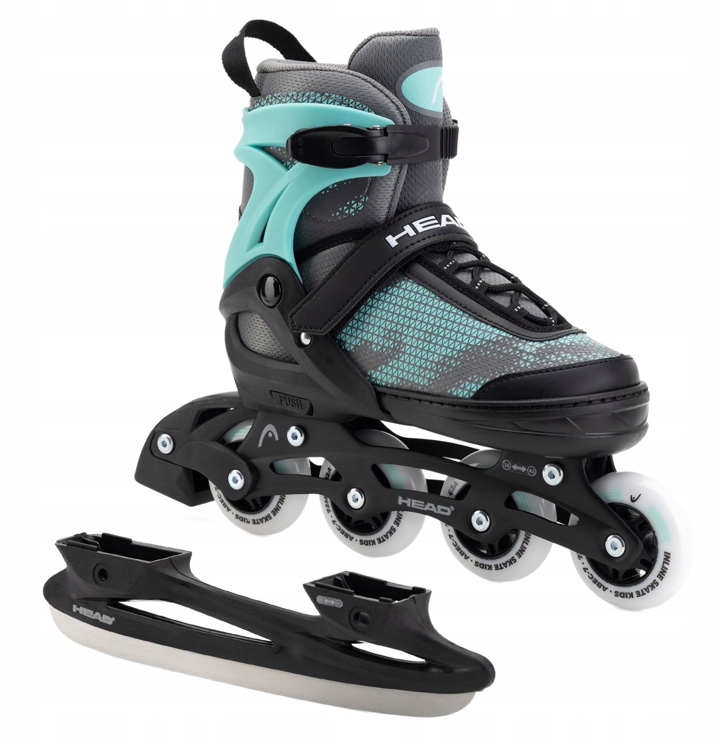 HEAD Galaxy 2-in-1 Kinder rolschaatsen/skates - turquoise, maat 34-37 Rolschaatsen kopen online