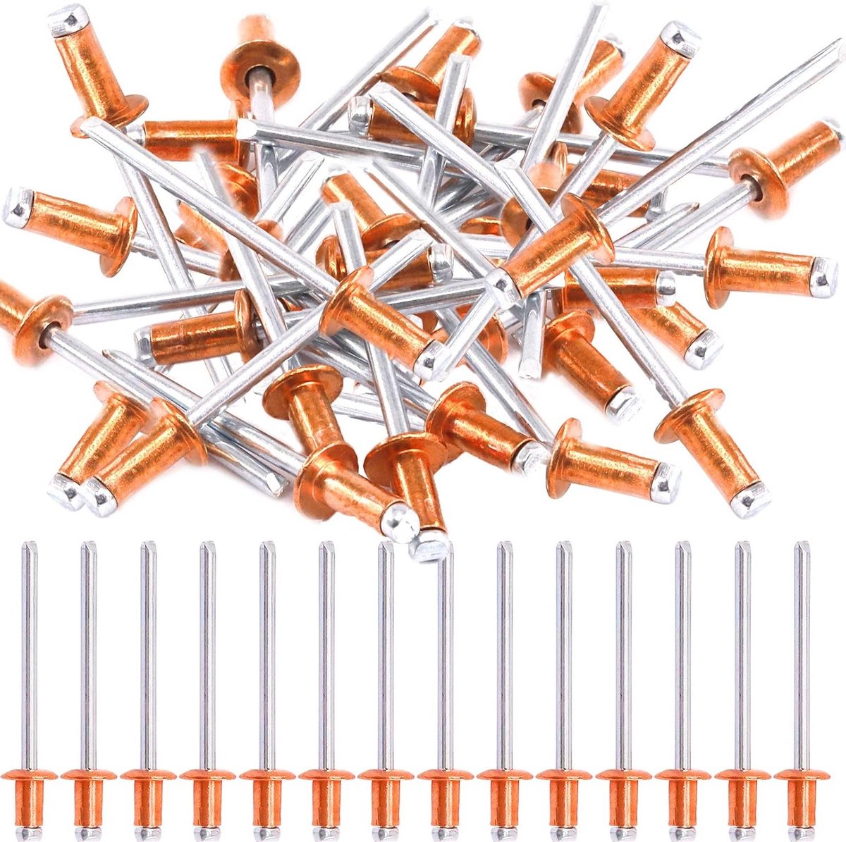 hilitchi dome head red copper blind rivets self plugging open end dome head decorating fixing nails pop rivets core shopvlot