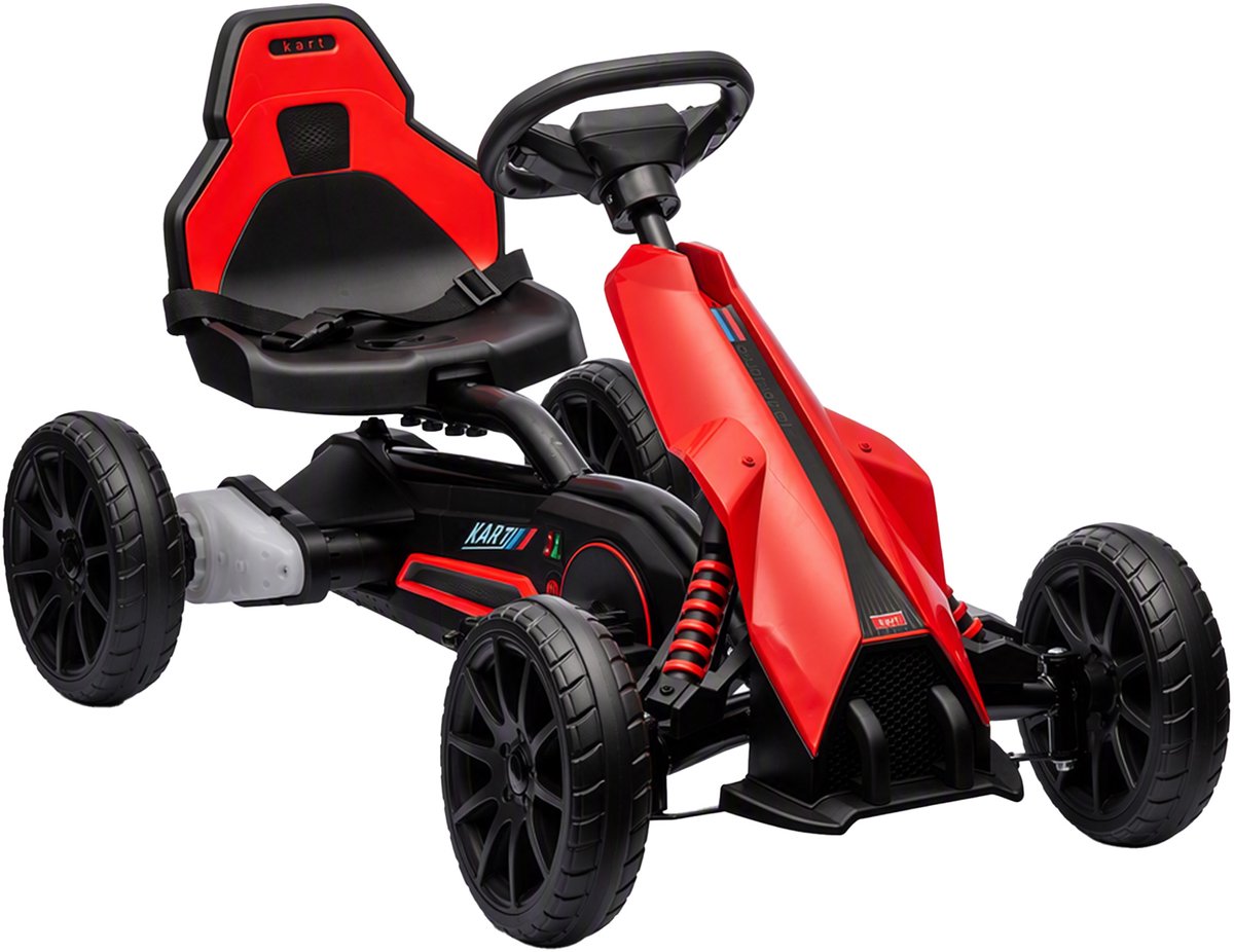homcom electric ride on kart kunststoff metall 100l x 58b x 58 5h cm rot