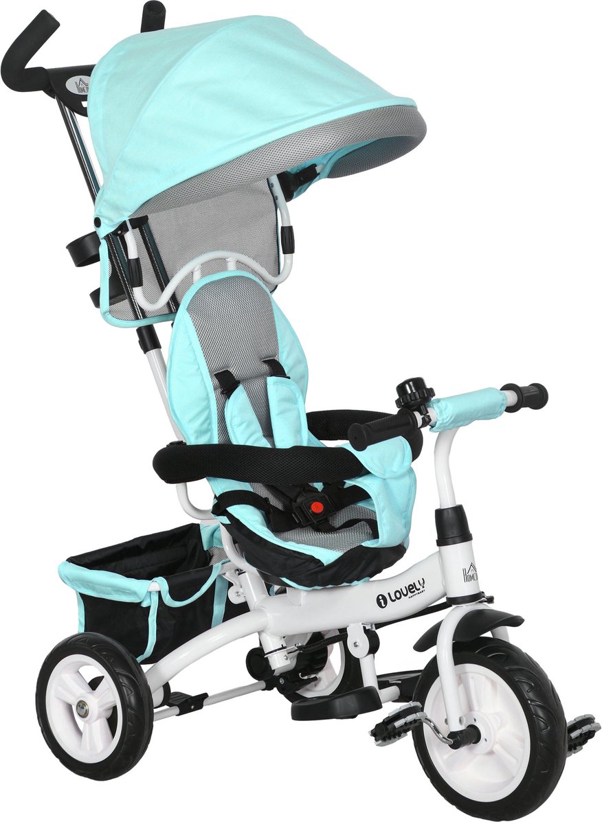 HOMCOM Kinderdriewieler - Kunststof - 95x50x106cm - Groen Driewieler kopen online