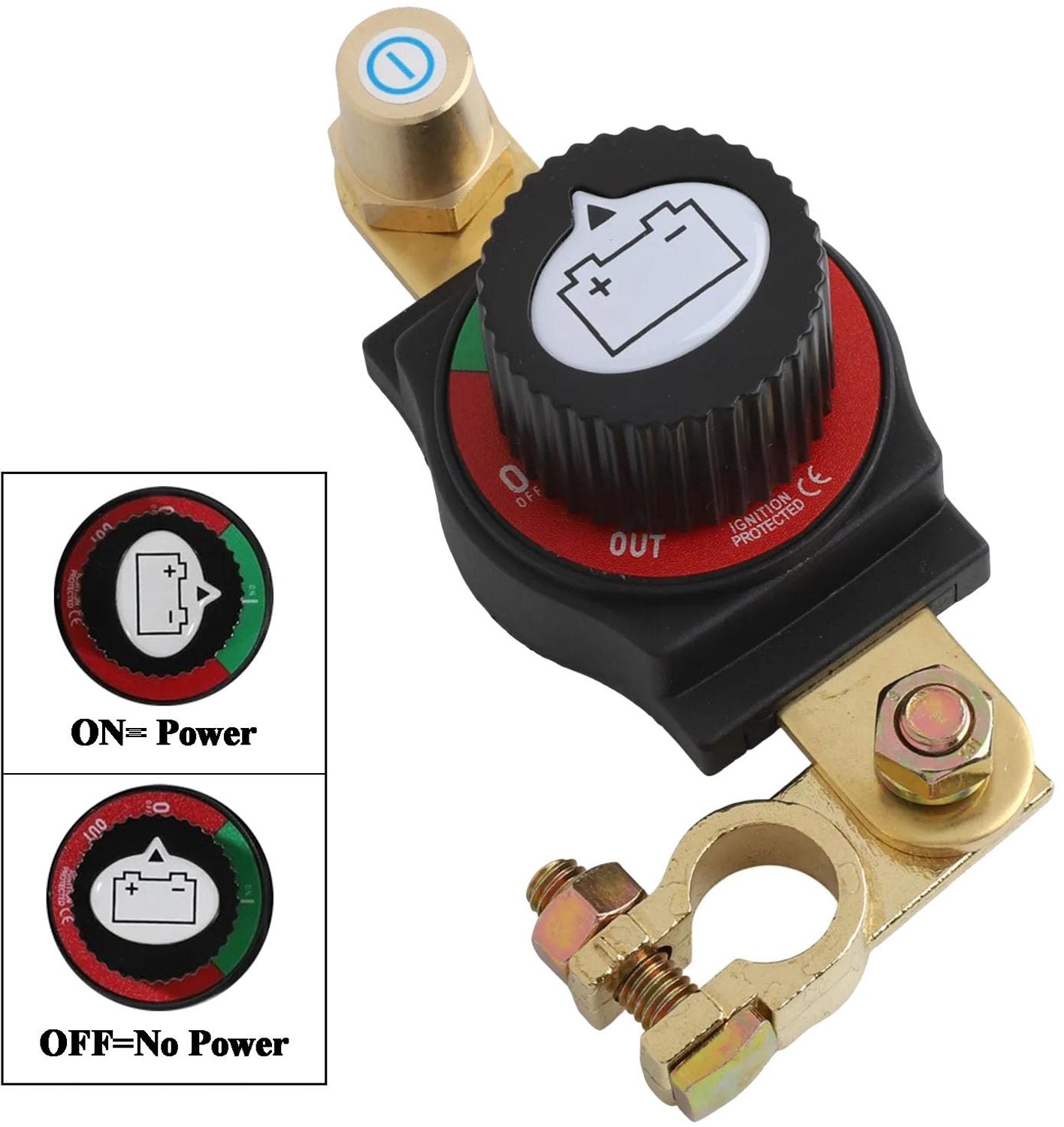 Hoofdschakelaar voor de accu, auto-accu-isolatieschakelaar, 12V-48V 300A stroomonderbreker waterdicht voor auto - ShopVlot Speelgoedaccuvoertuig kopen online