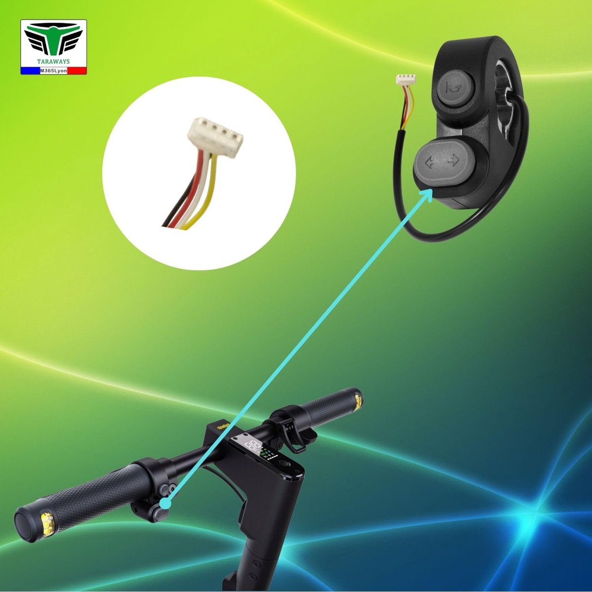 horn and flashing light compatible with ninebot g2 max electric scooter shopvlot