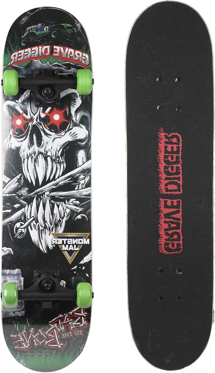 Houten Skateboard - Cruiser Board - Vrij Rijden - 9 Lagen Esdoorn - 31 Inch - Monster Print Skateonderdeel kopen online