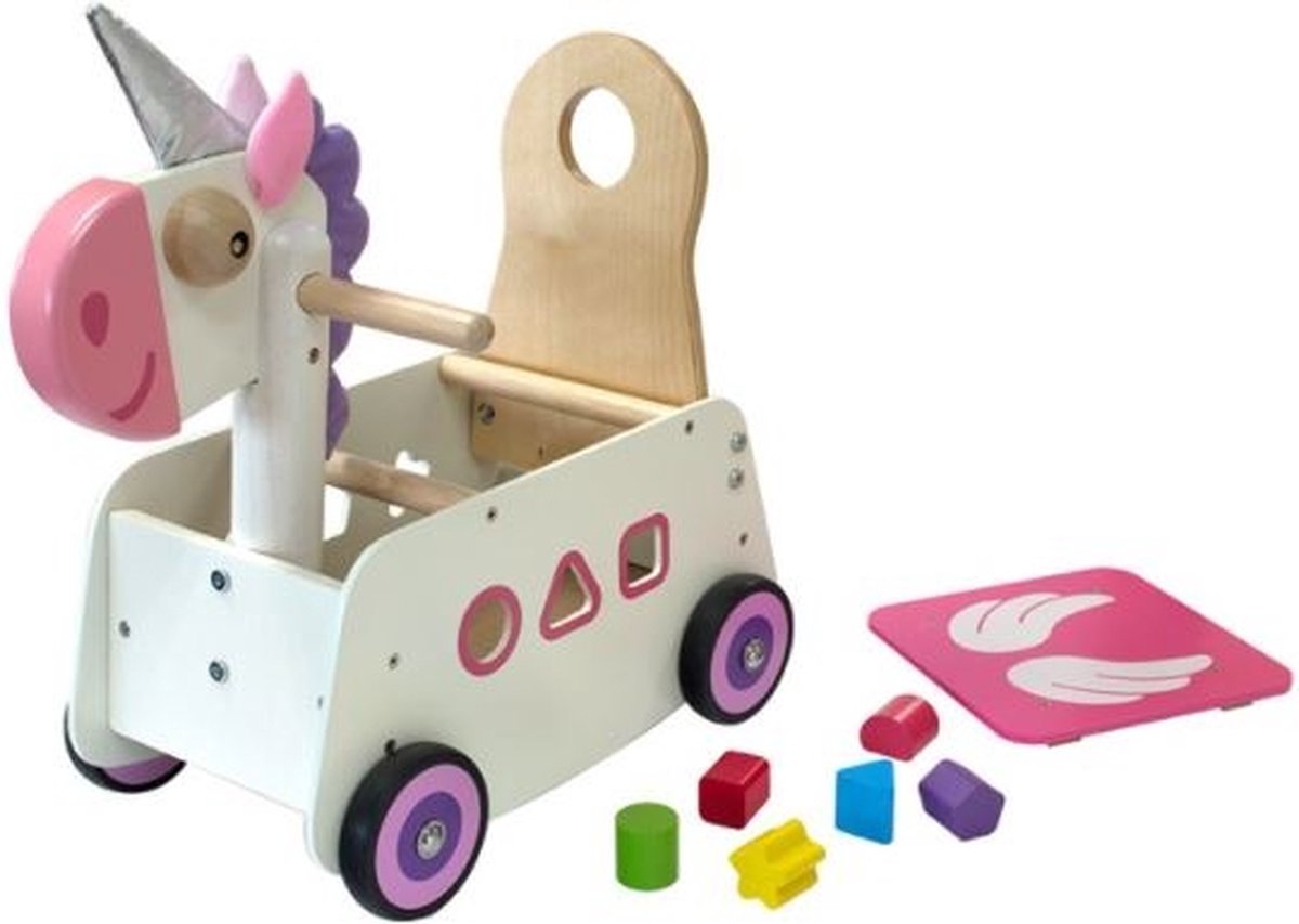 i m toy loopwagen eenhoorn met schommelfunctie