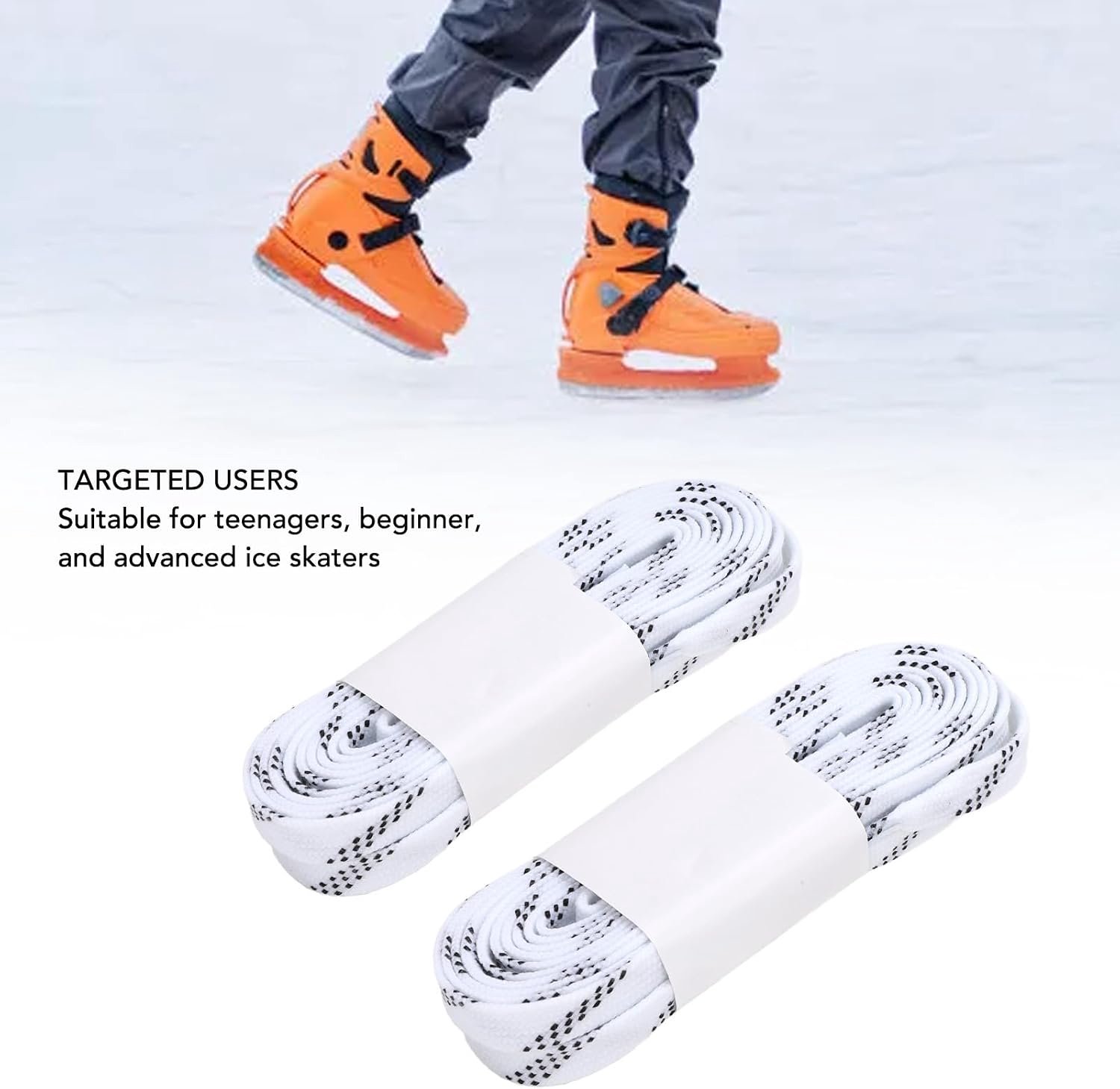 ijshockeyveters 2 paar 220 cm gewaxte polyester katoenmix geschikt voor schaatsen en rolschaatsen servicetopper