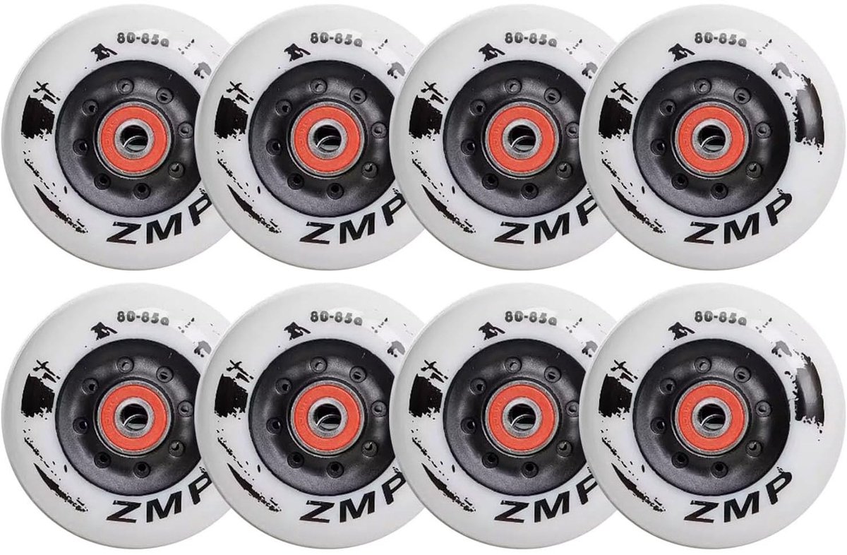 inline skate wielen 80mm 85a 8 stuks voor binnen en buiten