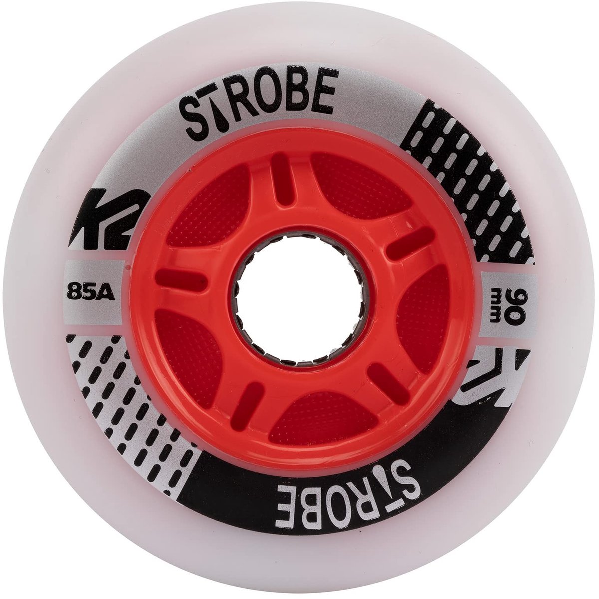 inline skate wielen 90 mm 2 stuks wit