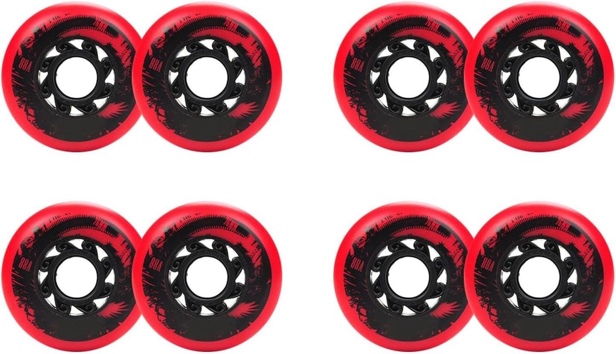 inline skate wielen schoenonderdelen vervanging snel skaten duurzaam pu materiaal 8 stuks 80mm zwart