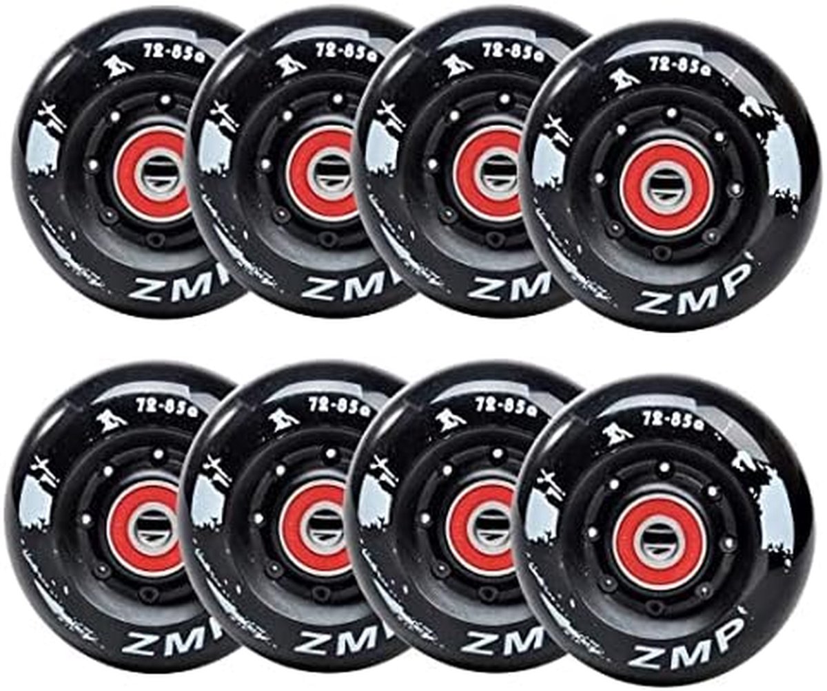 inline skate wielen skeeleronderdelen set soepel rijden duurzaam pu materiaal 8 stuks 85a zwart