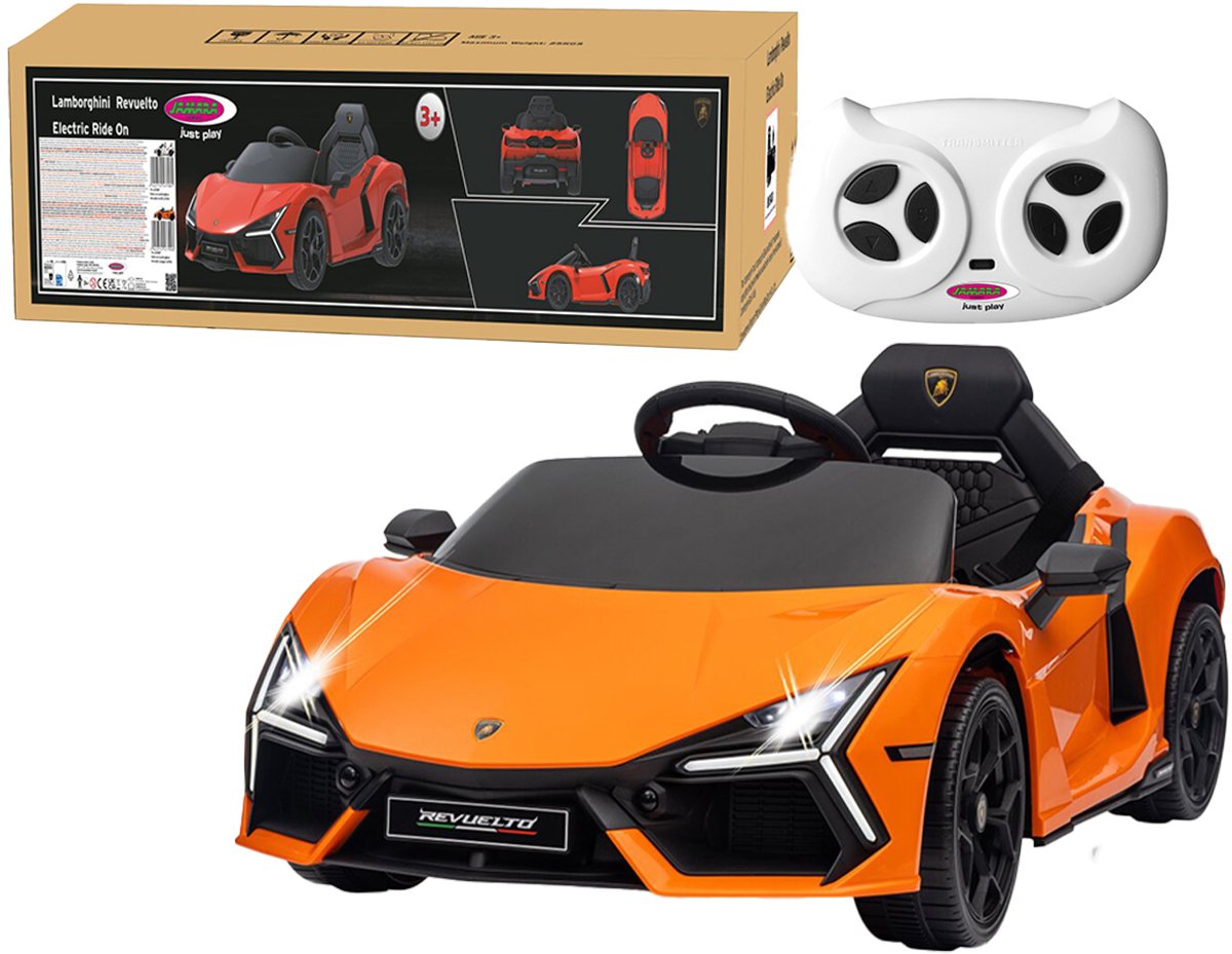 Jamara Elektrische Kinderauto - Auto - 461887 - Ride-on - Lamborghini Revuelto - Oranje - Ouderbediening - 12,6 V Lithium Accu Accu voertuig - Oranje - Kinder Speelgoed Speelgoedaccuvoertuig kopen online
