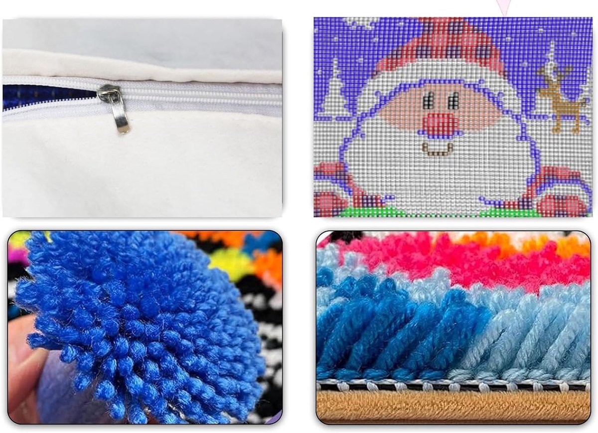 Kalf Klink Haak Kussen Kits,Borduurkussen Cover Maken Kits | 17"x17" Voorgedrukte Klink Haak Kits, Alles-in-een DIY haak Kussensloop Maken Ambachten voor Volwassen Beginners Loopfiets kopen online