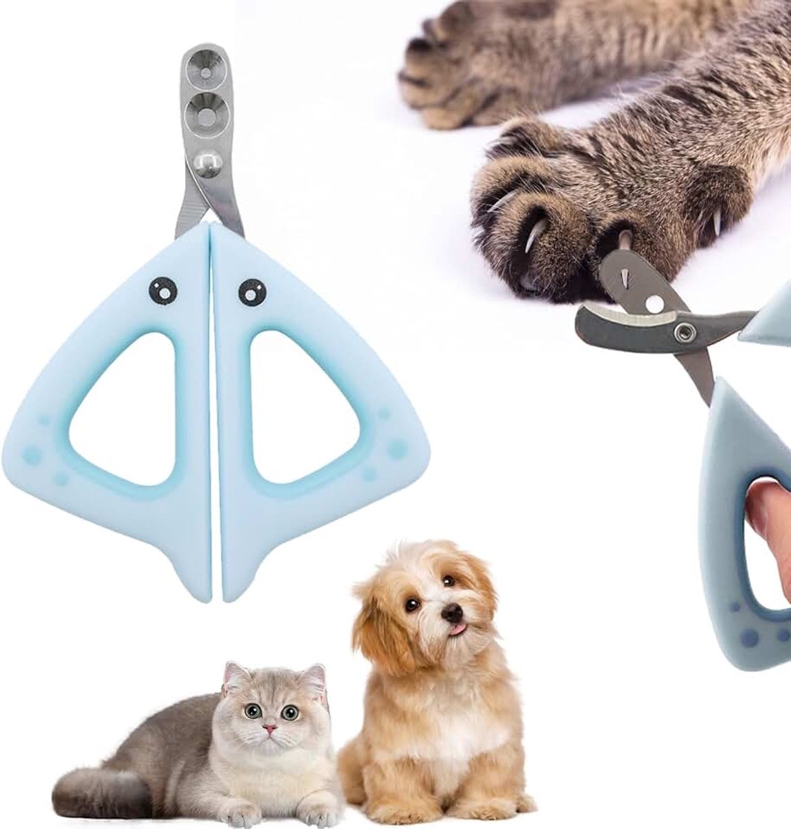 kattenschaar voor beginners geweldig geschikt voor beginners nagelknipper voor katten klauwschaar katten met bescherming veilig roestvrij staal kattennagelknipper voor kleine honden
