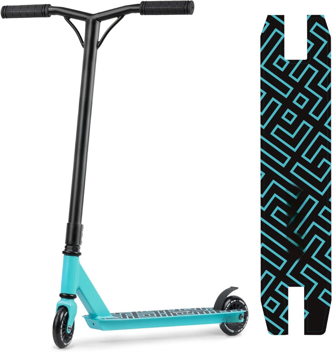 Kavo®- Stunt Step - Stuntstep - 9 Kogellagers Step - Zwart en Blauw - 66cm x 50cm x 83cm Step kopen online