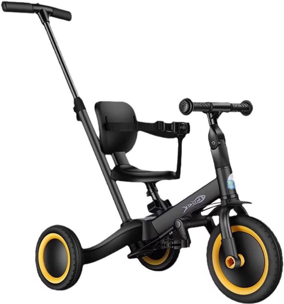 Kinder driewieler - Loopfiets buggy - Buiten spelen - Verstelbaar en opvouwbaar - 68 cm lengte - Blauw Driewieler kopen online