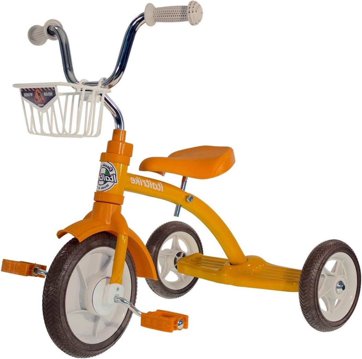 Kinder driewieler - Loopfiets met trappers - Buiten spelen - Verstelbaar zadel - 67 x 52 x 56 cm - Geel Driewieler kopen online
