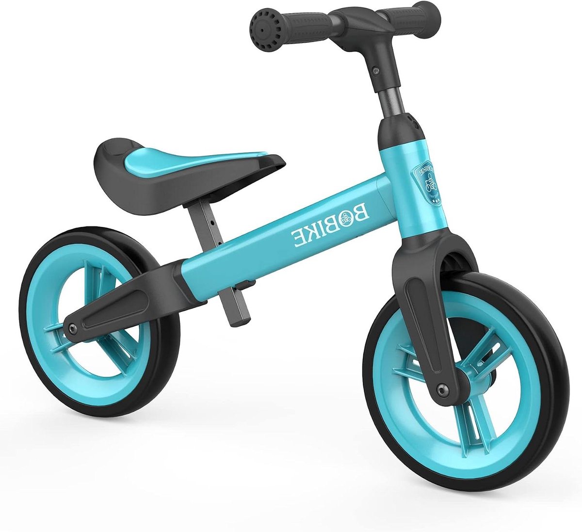 kinder loopfiets peuter fiets leren fietsen in hoogte verstelbaar 9 inch wielen blauw