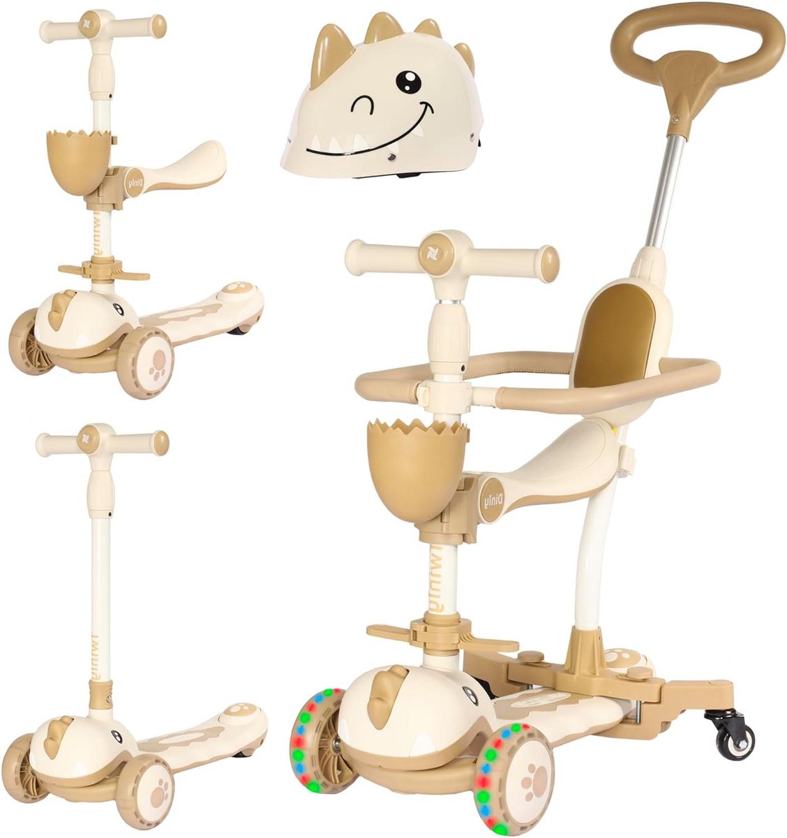 kinder step loopfiets driewieler buiten spelen 3 in 1 evolutie tot 30 kg wit