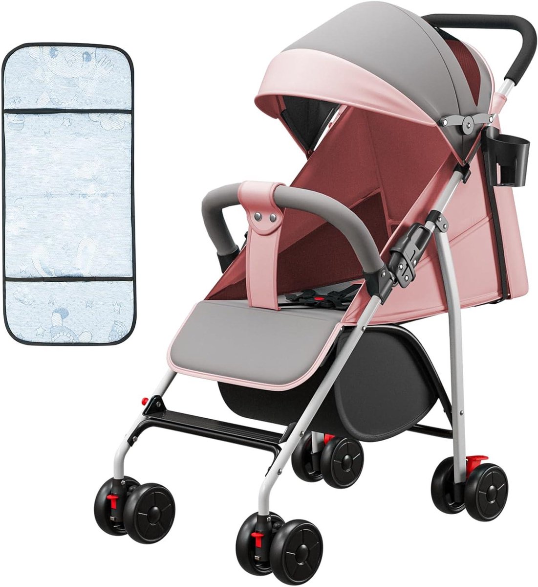 Kinderdriewieler 5-in-1 - Loopfiets met duwstang - Buiten spelen - 360° draaibare zitting - Tot 25 kg - Roze Driewieler kopen online