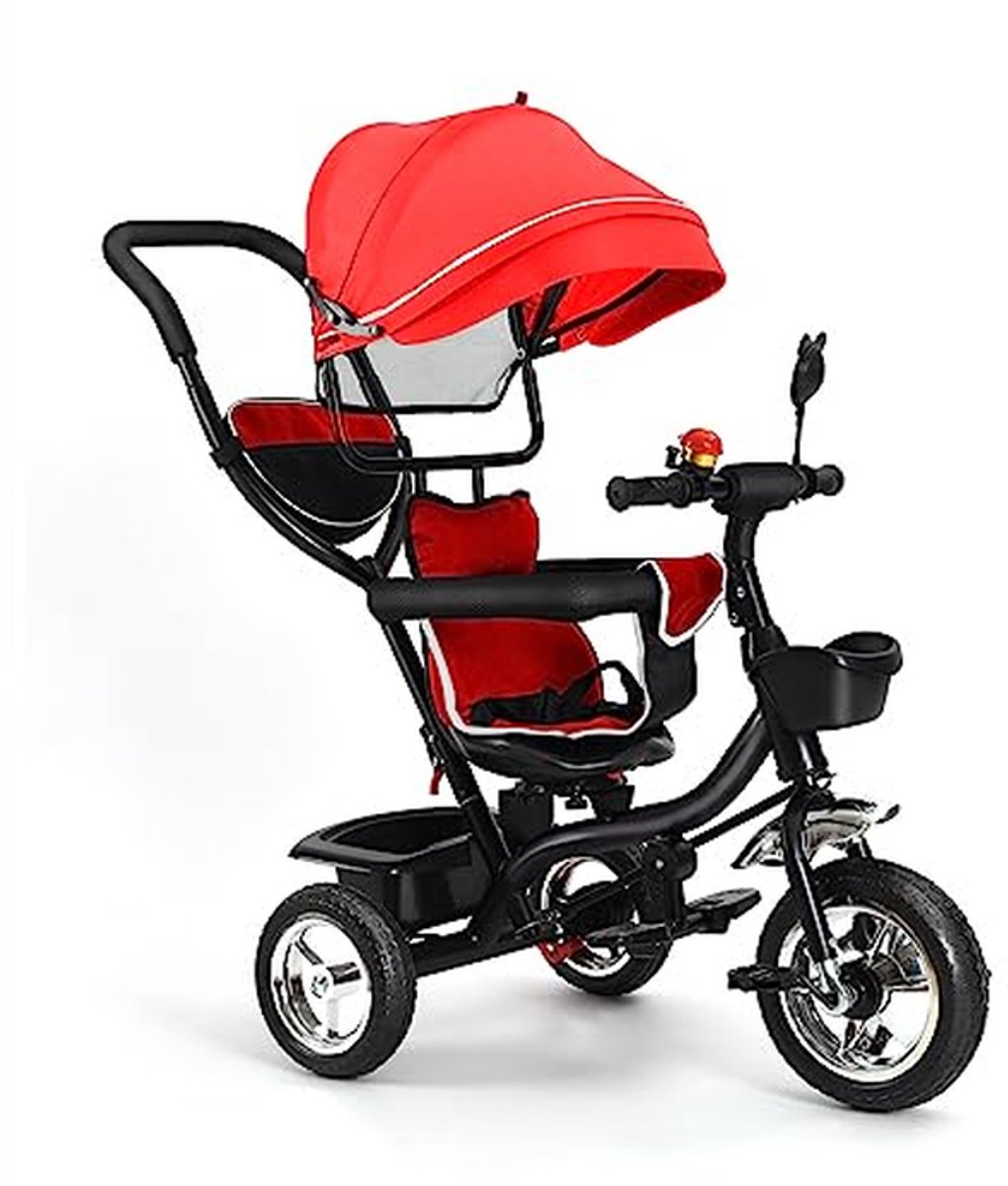 Kinderdriewieler - Loopfiets Kinderwagen - Buiten Spelen - Multifunctioneel Groeiend - 75 x 46 x 106 cm - Rood Driewieler kopen online