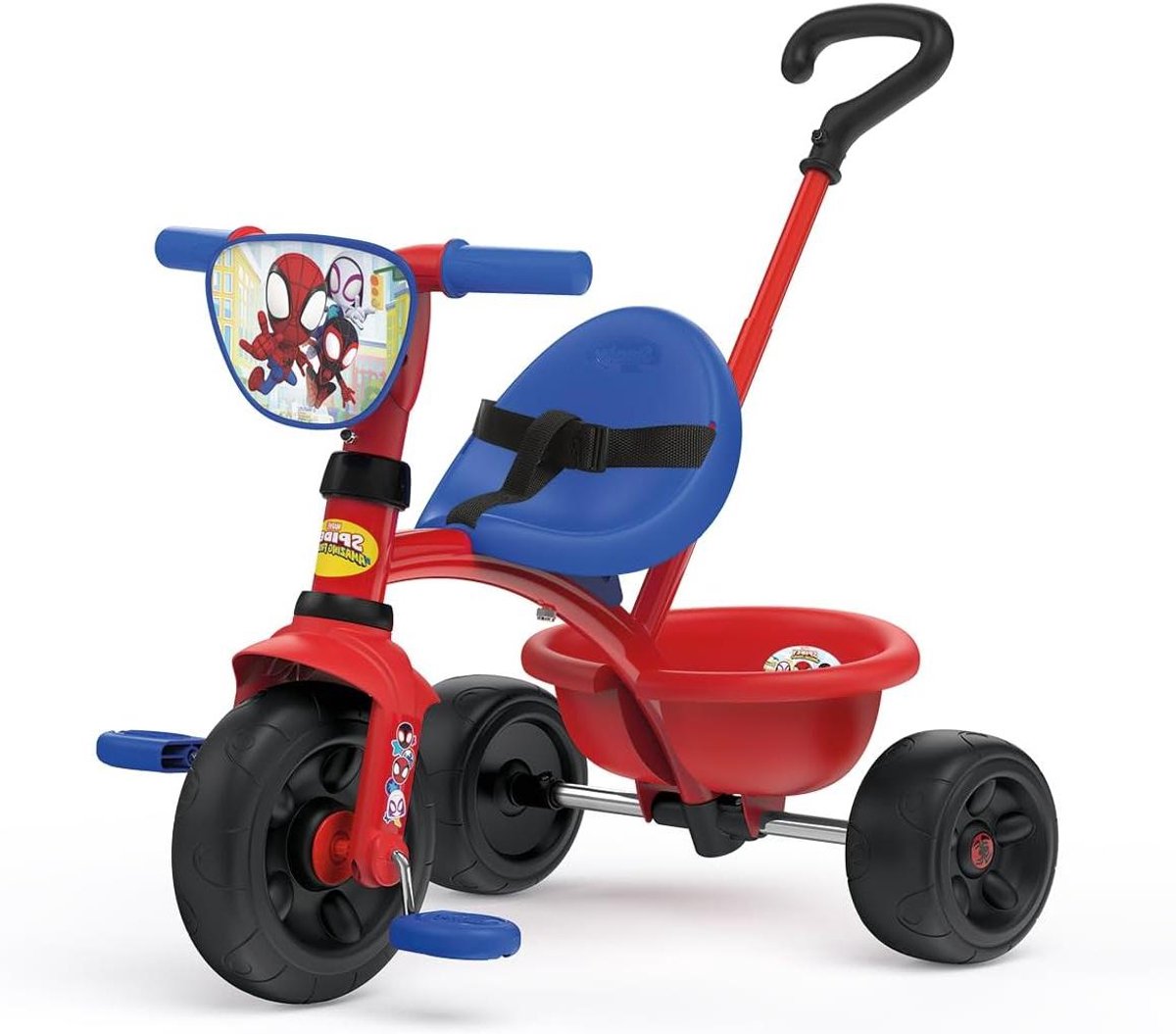 Kinderdriewieler - Loopfiets Peuterfiets - Buiten spelen - Verstelbare Ouderstang - 465 x 23 x 40 cm - Veelkleurig Driewieler kopen online