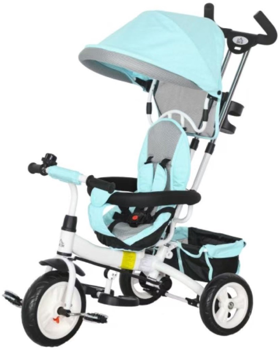 Kinderfiets 95x50x106cm 6In1 Kinder Driewieler Groen Plastic Verwijderbaar Zonnescherm Kussen 5Punt Veiligheidsgordel Mand Bekerhouder Geschikt Voor Kinderen Van 1 Tot 5 Jaar Driewieler kopen online