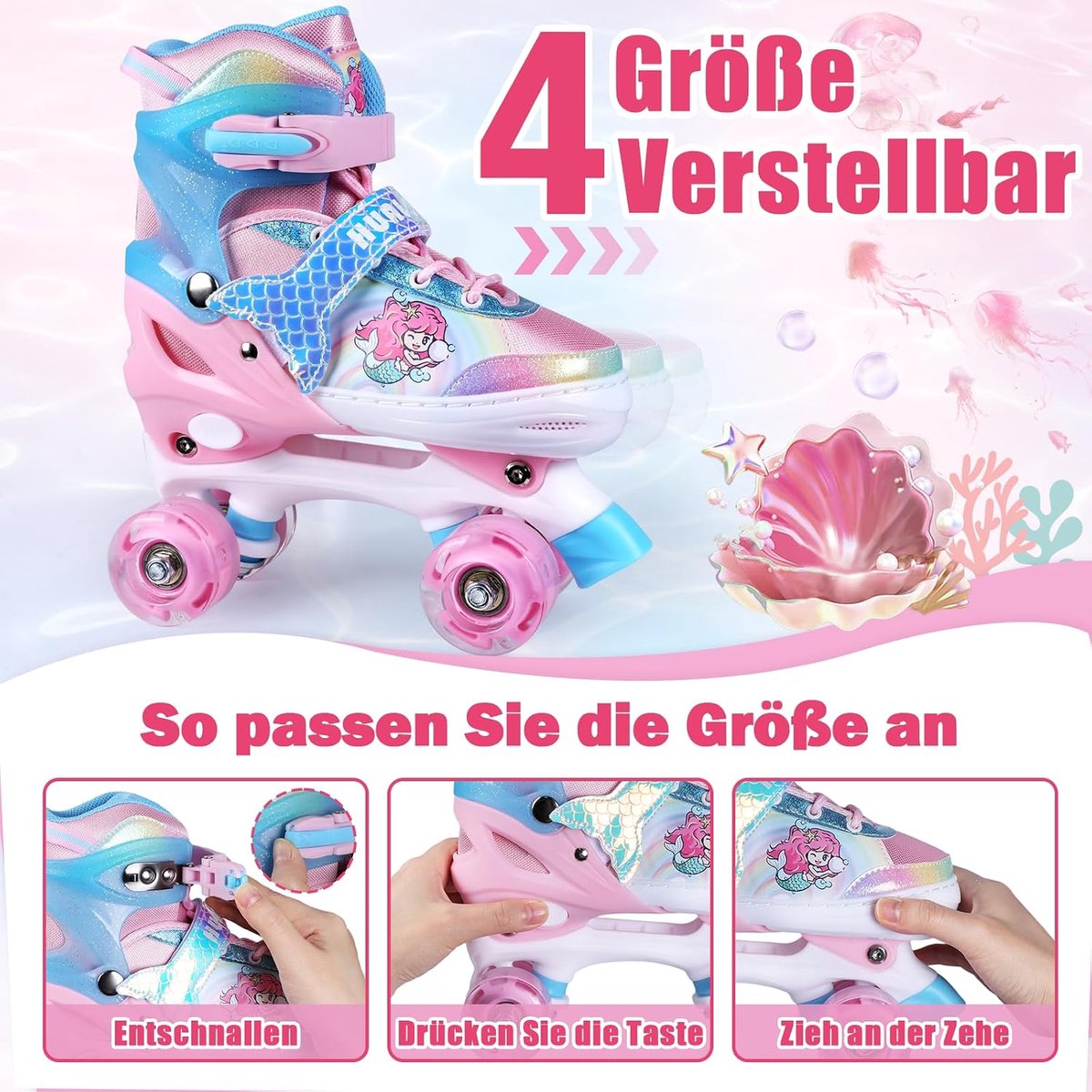 kinderrolschaatsen kinderrolschaatsen met verlichte wielen verstelbare rolschaatsen voor meisjes en jongens shopvlot