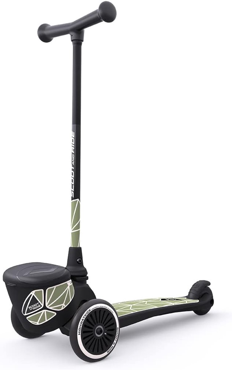 kinderscooter 3 wielen loopfiets scooter buiten spelen met opbergvak tot 118 cm groen