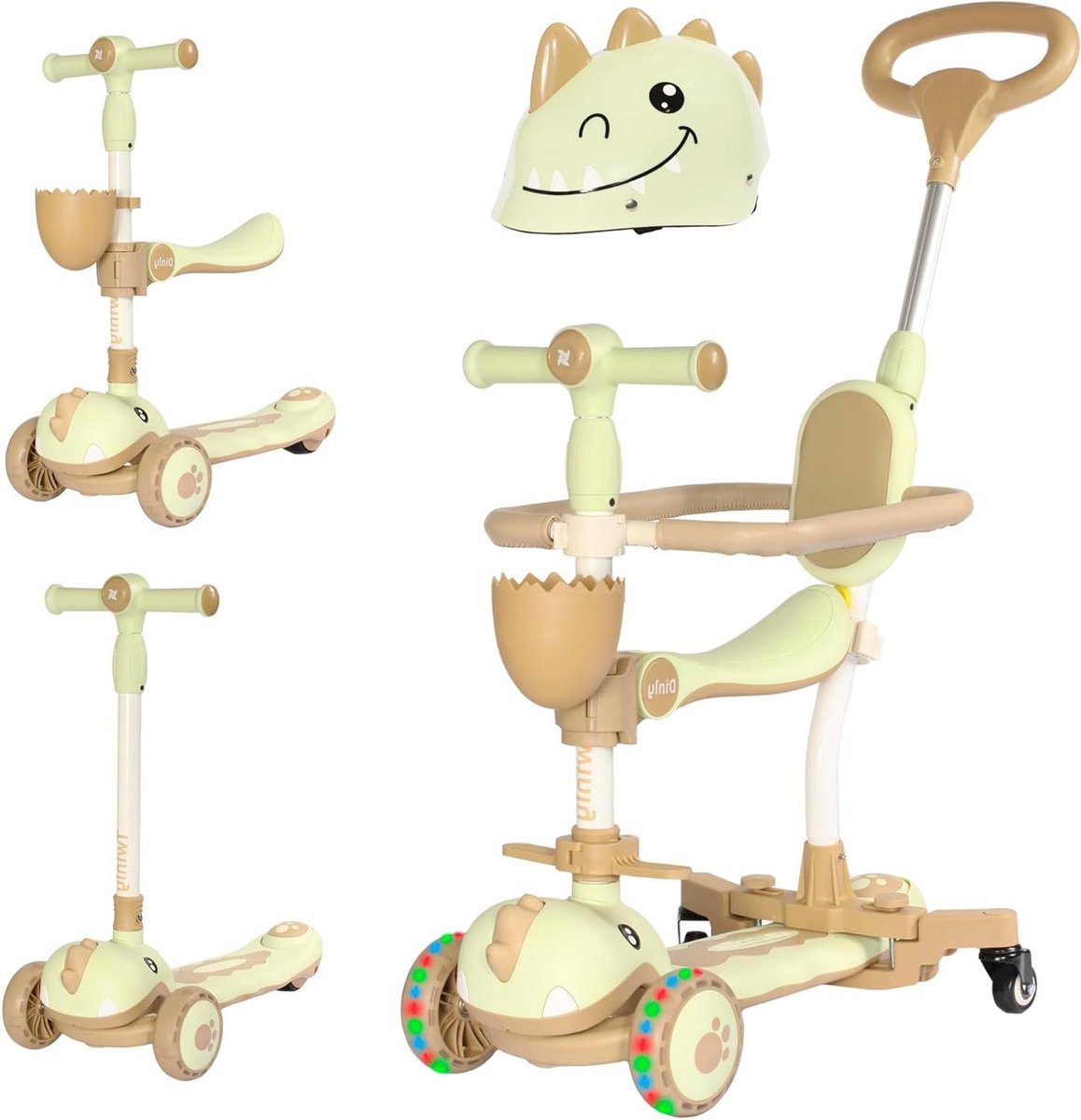 Kinderstep - Loopfiets Driewieler - Buiten Spelen - 3-in-1 Evoluerend - Tot 30 kg - Groen Driewieler kopen online