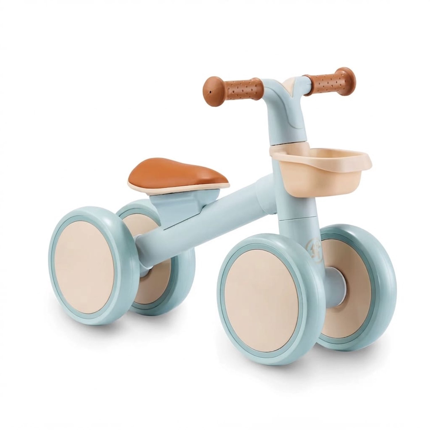 Klarven® Loopfiets - Kinderfiets - Balance Bike - Vierwielige Loopfiets Met Mand - Foam Wielen voor Extra Grip - Ondersteunt het Balansgevoel - Geschikt Vanaf 12 Maanden Loopfiets kopen online