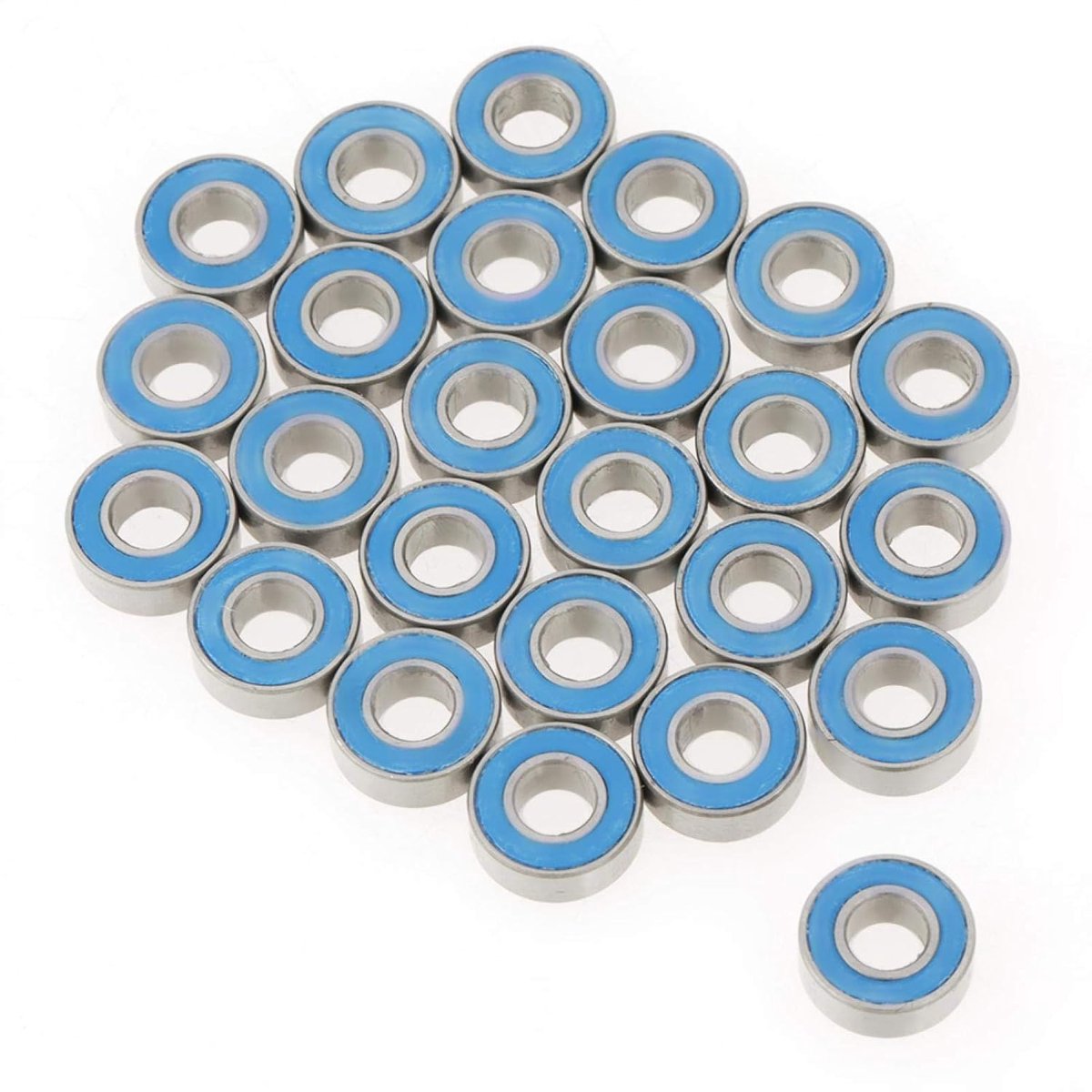 kogellagers 5x11x4mm blauwe metalen rubber afdichtingen 25 stuks ideaal voor precisiewerk shopvlot