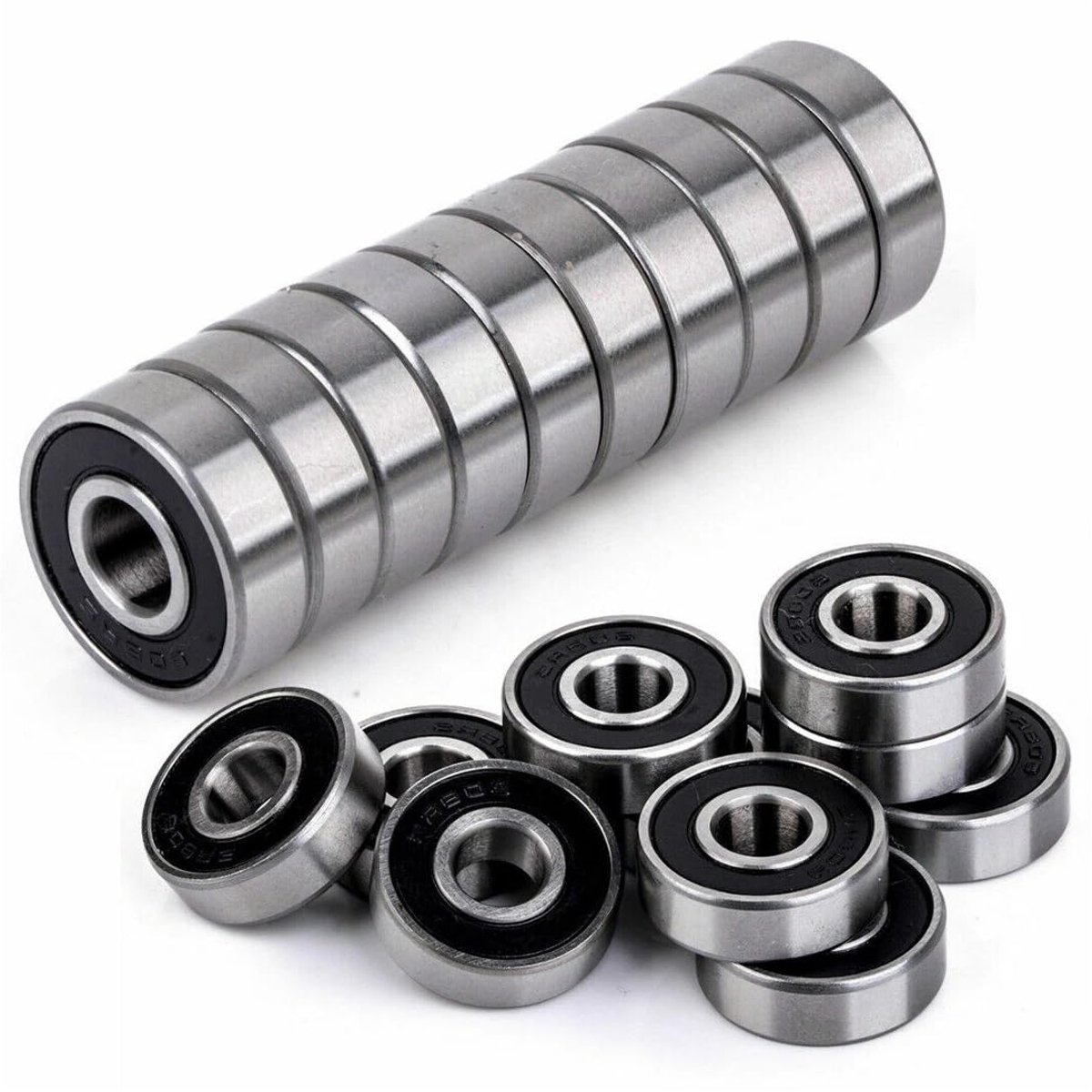 kogellagers 608rs koolstofstaal dubbel rubber verzegeld lage wrijving voorgesmeerd shopvlot