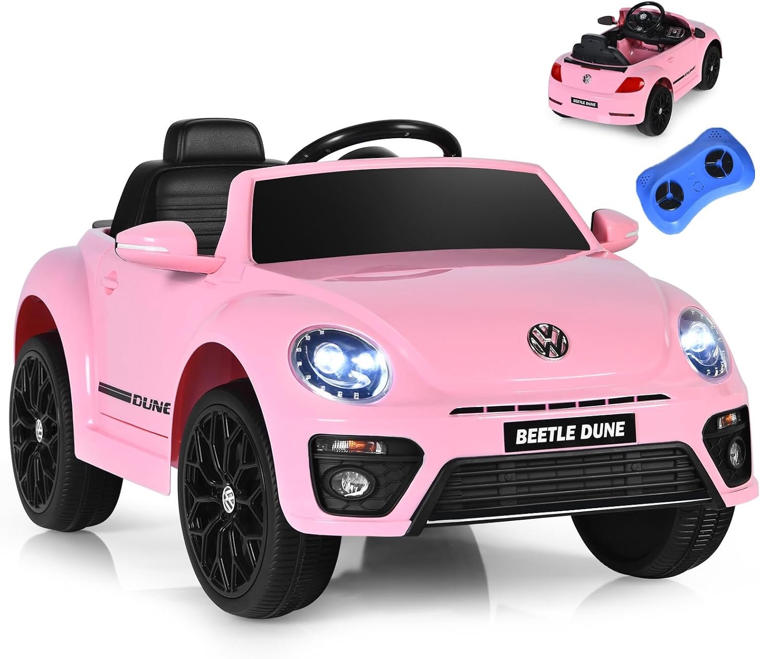 KOMFOTTEU Elektrische kinderauto met 2,4 G afstandsbediening - 12 V kinderauto met muziek, claxon, schokabsorberende wielen en koplampen - tot 5 km/u Speelgoedaccuvoertuig kopen online