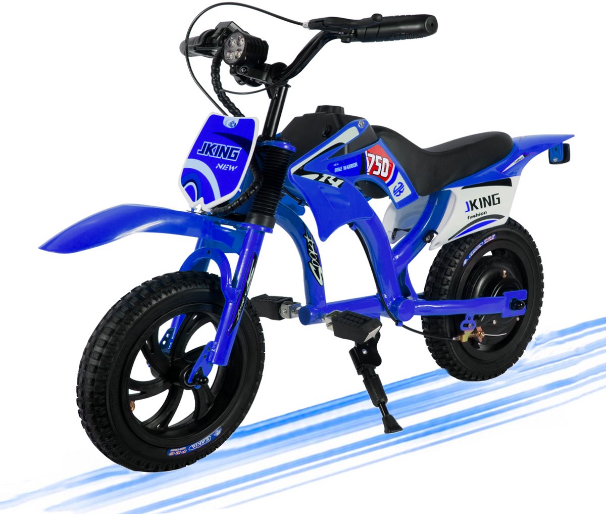 KZQ Kinder Crossmotor - Elektrische Kinder Motor - 12 Inch - 200W - Accu - 16 km/u - LED Verlichting - LCD Display - Dubbel Schijfrem - Blauw Speelgoedaccuvoertuig kopen online