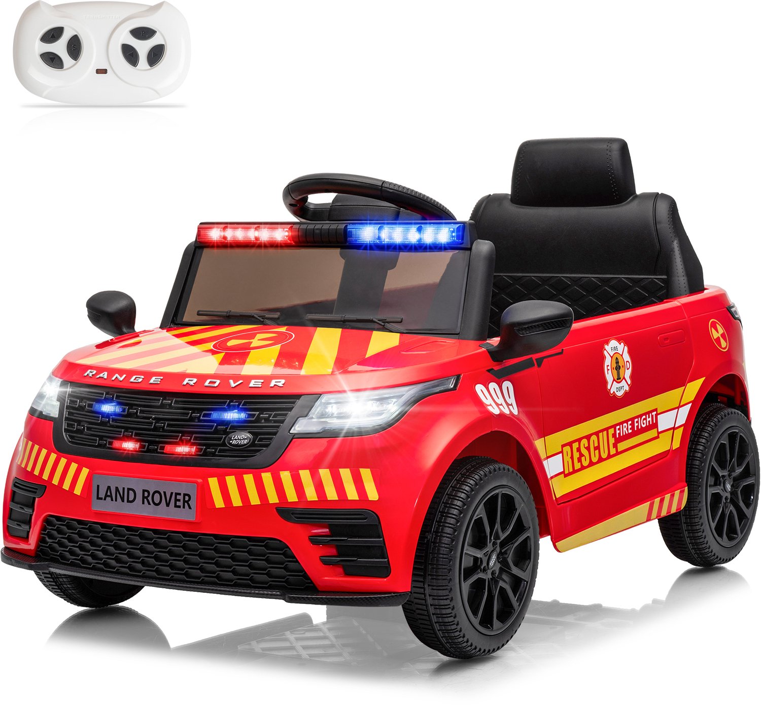 land rover politieauto voor kinderen 12v 4 5ah voorzien van bluetooth muziek claxon en usb rood