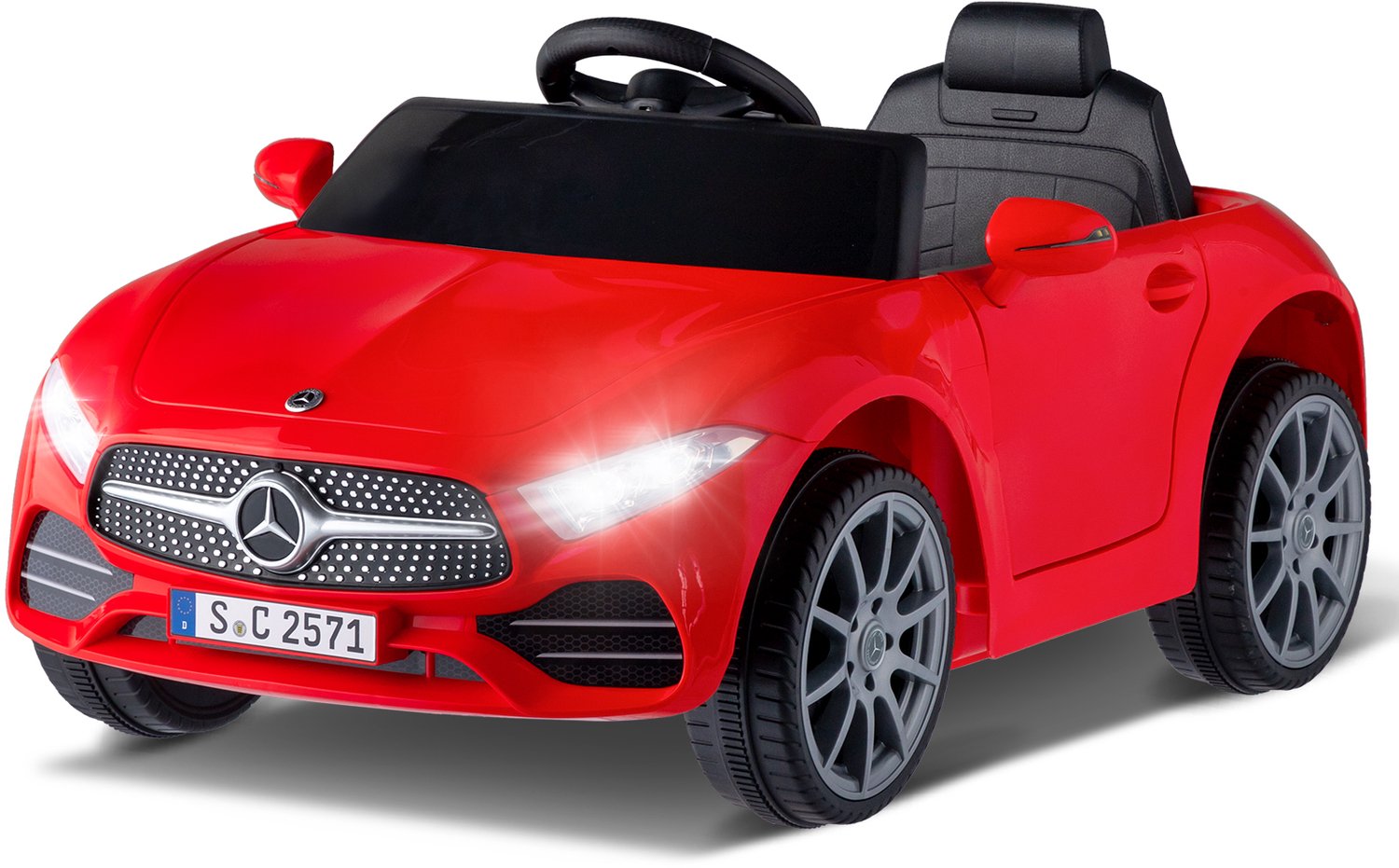 leadzm mercedes benz cls 350 elektrische kinderauto met afstandsbediening 12v 90x60x40cm rood
