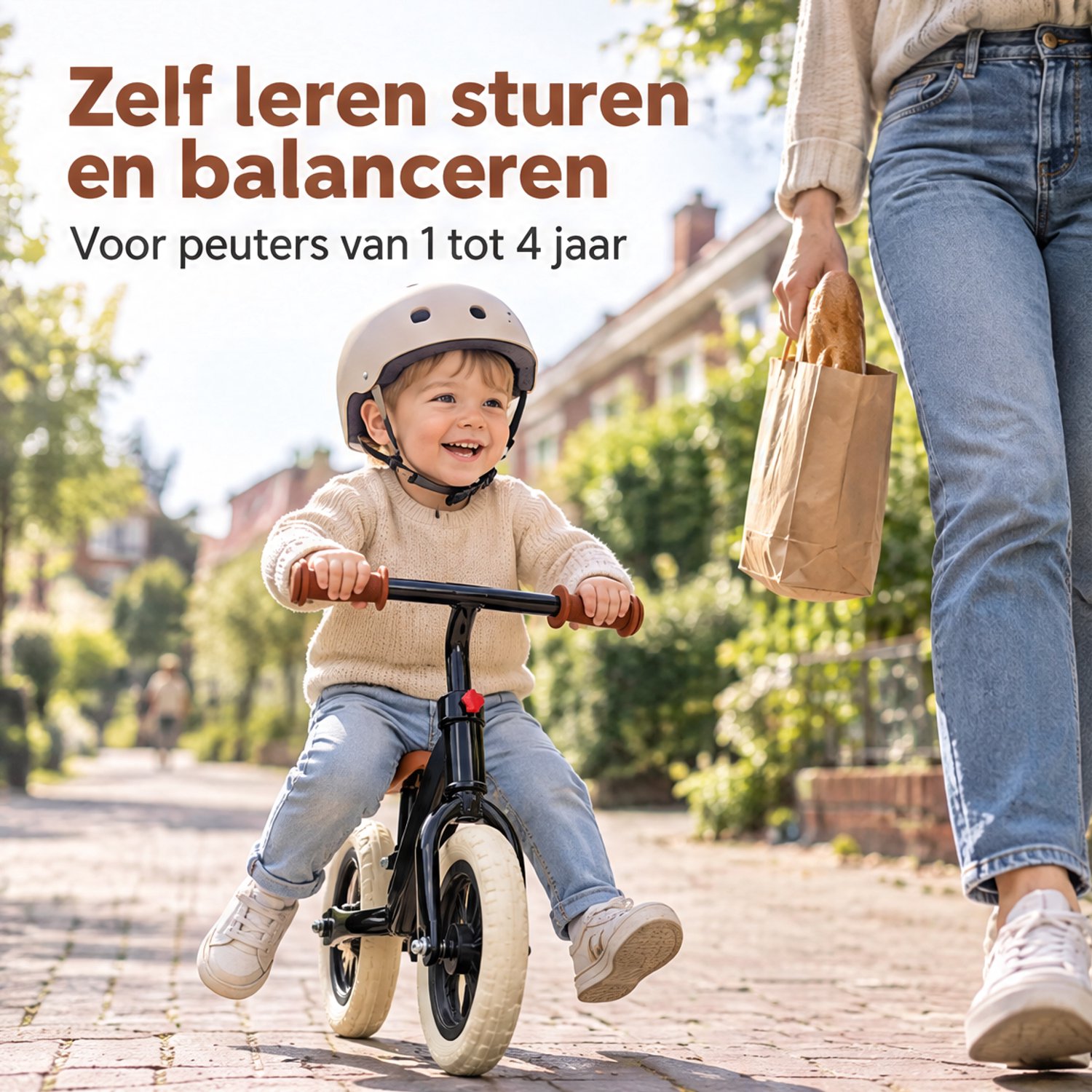 Lomera Loopfiets Zwart - Balance Bike - Loopfiets 2 Jaar - Kinderfiets - Fiets zonder Pedalen - Peuterfiets - Balansfiets voor Jongens en Meisjes Loopfiets kopen online