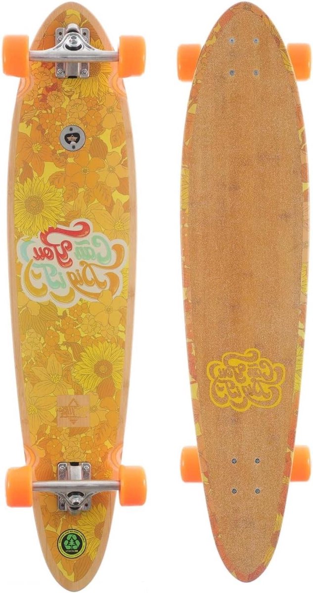 longboard compleet skateboard deck cruisen en transport 7 laags constructie 40 inch groen