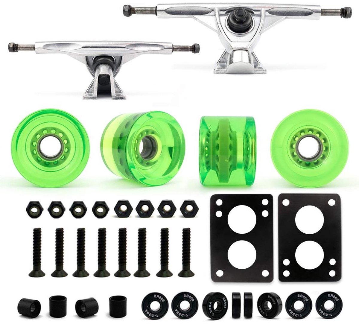 longboard onderdelen set skateboard accessoires skaten cruisen complete set 70mm wielen 7 inch trucks